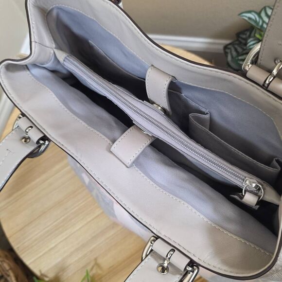 Coach Soho Signature Optic Linen North South Tote with Matching Wallet - Picture 11 of 16